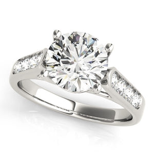 Classic Lab - Grown Diamond Ring with Round Center and Channel Set - Free Chérie Diamonds
