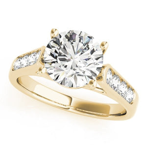 Classic Lab - Grown Diamond Ring with Round Center and Channel Set - Free Chérie Diamonds