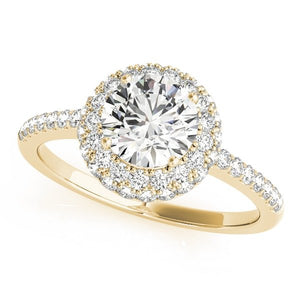 Round Double Halo Engagement Ring - Free Chérie Diamonds