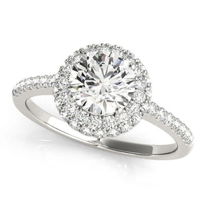 Round Double Halo Engagement Ring - Free Chérie Diamonds