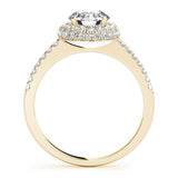 Round Double Halo Engagement Ring - Free Chérie Diamonds