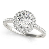 Round Double Halo Engagement Ring - Free Chérie Diamonds