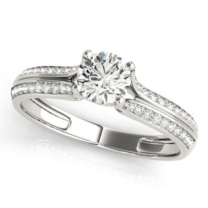 Lab - Grown Diamond Ring with Split - Shank and Round Center Design - Free Chérie Diamonds