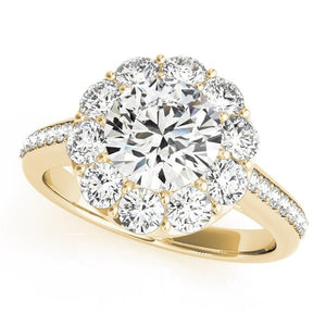 The Dahlia Halo Engagement Ring - Free Chérie Diamonds