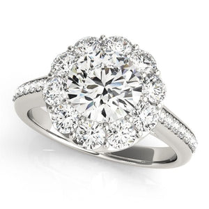 The Dahlia Halo Engagement Ring - Free Chérie Diamonds