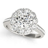 The Dahlia Halo Engagement Ring - Free Chérie Diamonds