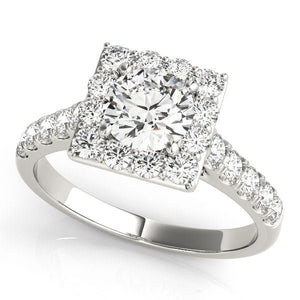 Elegant Cushion Halo Ring - Free Chérie Diamonds
