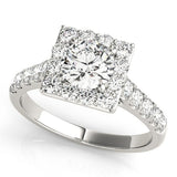Elegant Cushion Halo Ring - Free Chérie Diamonds