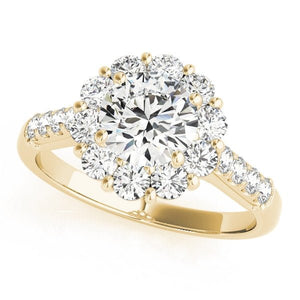 Round Blooming Halo Engagement Ring - Free Chérie Diamonds