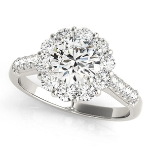 Round Blooming Halo Engagement Ring - Free Chérie Diamonds