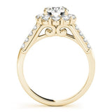 Round Blooming Halo Engagement Ring - Free Chérie Diamonds