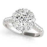 Round Blooming Halo Engagement Ring - Free Chérie Diamonds