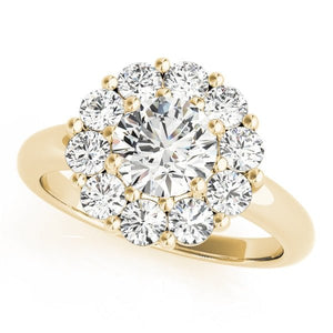 Floral Cluster Halo Engagement Ring - Free Chérie Diamonds