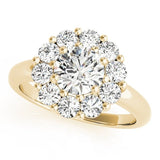Floral Cluster Halo Engagement Ring - Free Chérie Diamonds