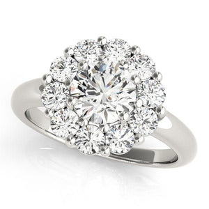 Floral Cluster Halo Engagement Ring - Free Chérie Diamonds
