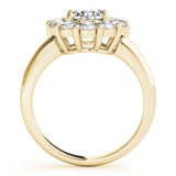 Floral Cluster Halo Engagement Ring - Free Chérie Diamonds