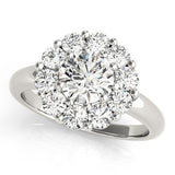 Floral Cluster Halo Engagement Ring - Free Chérie Diamonds