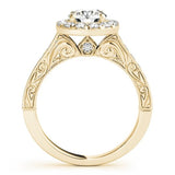 Golden Past Engagement Ring - Free Chérie Diamonds