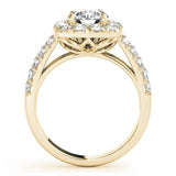 Luxurious Double Halo Round Diamond Multirow Engagement Ring - Free Chérie Diamonds