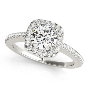 Round Halo Engagement Ring - Free Chérie Diamonds
