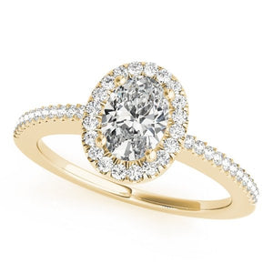 Oval Halo Engagement Ring - Free Chérie Diamonds