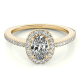 Oval Halo Engagement Ring - Free Chérie Diamonds