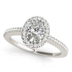 Oval Halo Engagement Ring - Free Chérie Diamonds