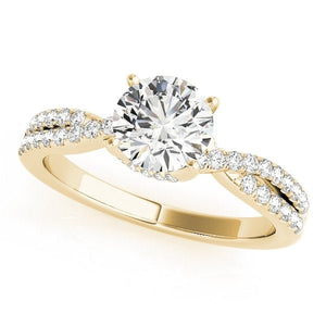 Verse in Gold Rows Engagement Ring - Free Chérie Diamonds