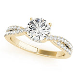Verse in Gold Rows Engagement Ring - Free Chérie Diamonds