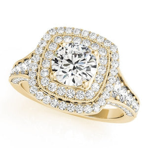 The Empress Double Halo Engagement Ring - Free Chérie Diamonds