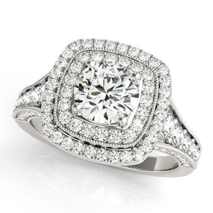 The Empress Double Halo Engagement Ring - Free Chérie Diamonds