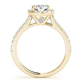 Classical Round Halo Engagement Ring - Free Chérie Diamonds
