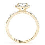 Round Diamond Square Halo Engagement Ring - Free Chérie Diamonds