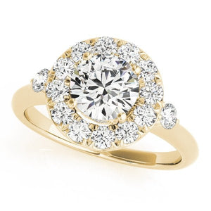 Round Floral Halo Ring - Free Chérie Diamonds
