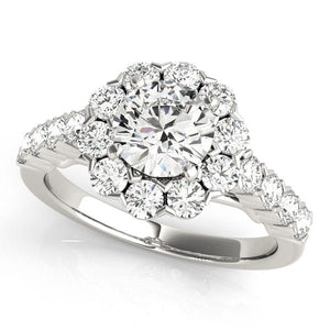 Floral Halo Graduated Pavé Ring - Free Chérie Diamonds