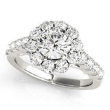 Floral Halo Graduated Pavé Ring - Free Chérie Diamonds