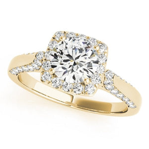 Edge Frame Halo Engagement Ring - Free Chérie Diamonds
