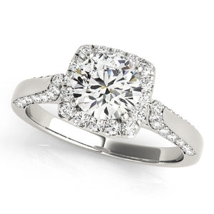 Edge Frame Halo Engagement Ring - Free Chérie Diamonds