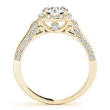 Edge Frame Halo Engagement Ring - Free Chérie Diamonds
