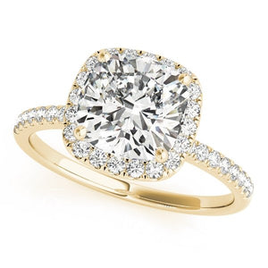 Squared Halo Cushion - Cut Diamond Engagement Ring - Free Chérie Diamonds