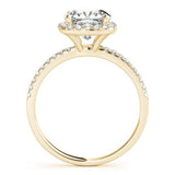 Squared Halo Cushion - Cut Diamond Engagement Ring - Free Chérie Diamonds