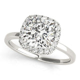Solitaire Cushion - Cut Halo Engagement Ring - Free Chérie Diamonds