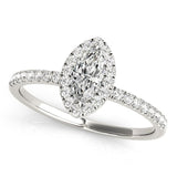 Halo Marquise Diamond Engagement Ring - Free Chérie Diamonds
