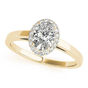 Oval Halo Engagement Ring - Free Chérie Diamonds
