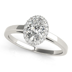 Oval Halo Engagement Ring - Free Chérie Diamonds