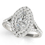 Aurette Double Halo Ring - Free Chérie Diamonds