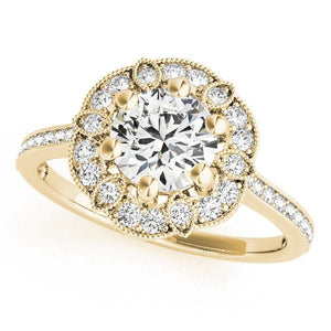 The Iris Leaf Halo Ring - Free Chérie Diamonds