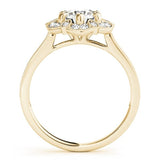 The Iris Leaf Halo Ring - Free Chérie Diamonds