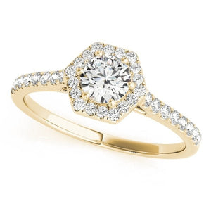 Six - Sided Halo Engagement Ring - Free Chérie Diamonds
