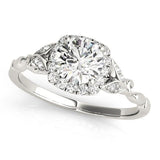 Elegant Round - Cut Halo Engagement Ring - Free Chérie Diamonds